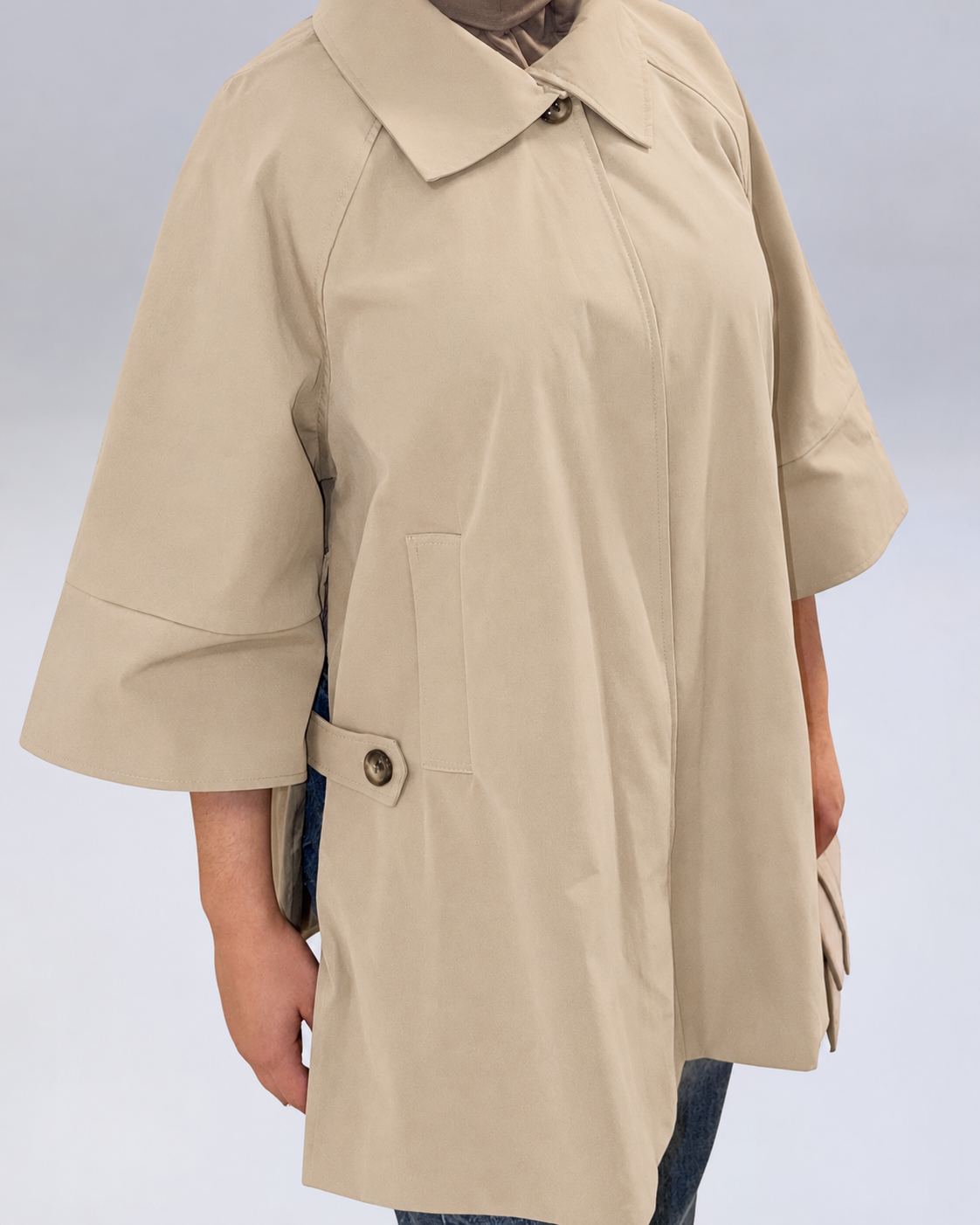 TRENCH SHORT beige