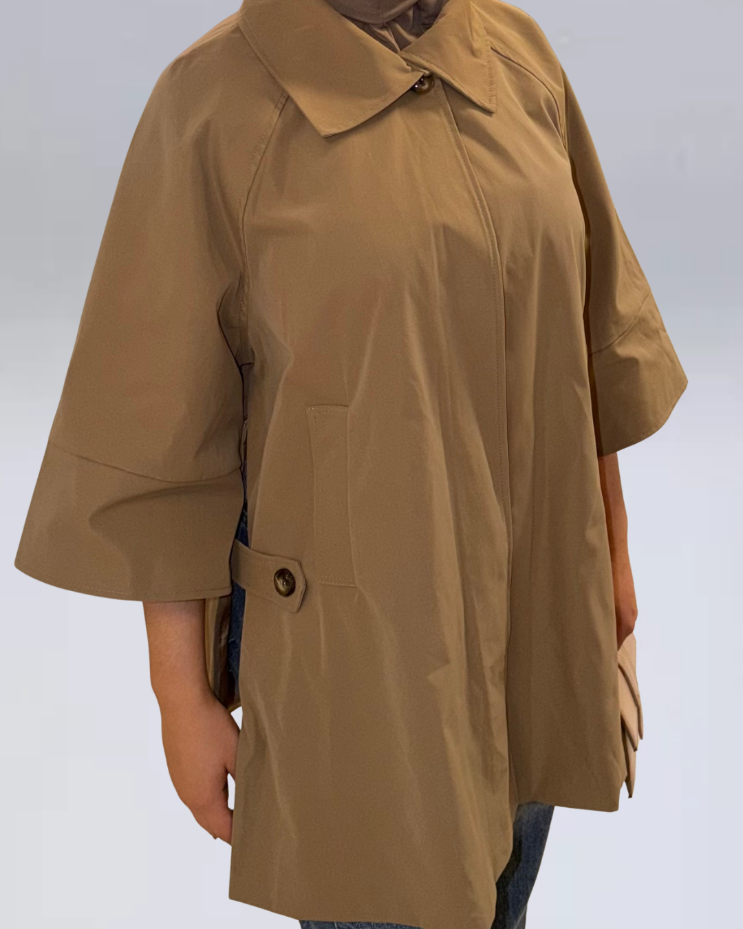 TRENCH SHORT camel
