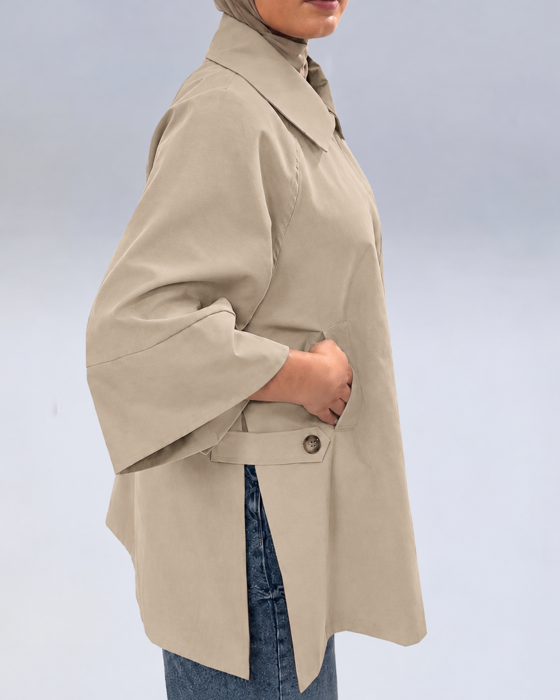 TRENCH SHORT beige