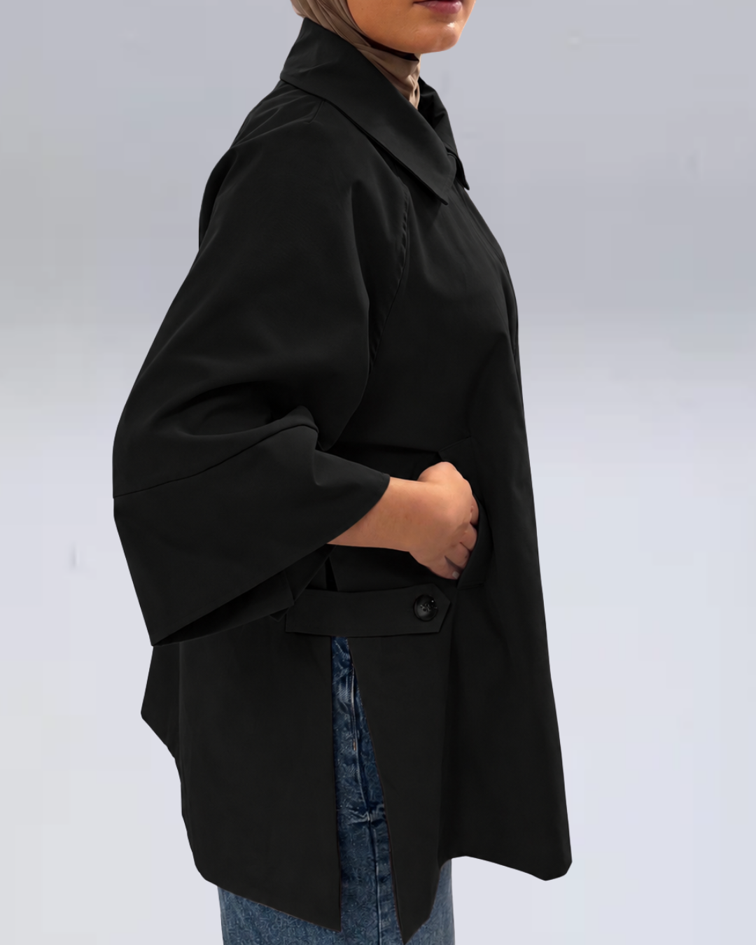 TRENCH SHORT black