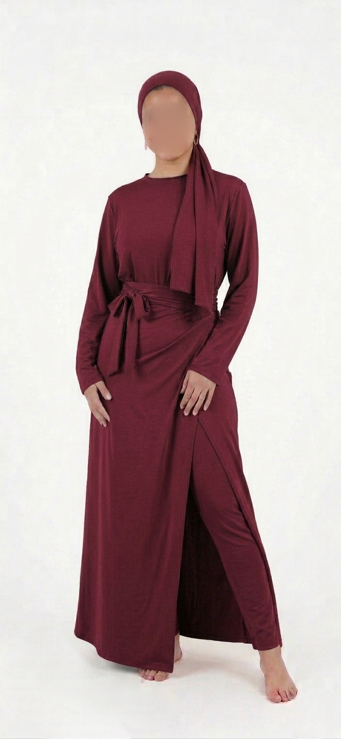 BURKINI TAMUDA 4pcs bordeaux