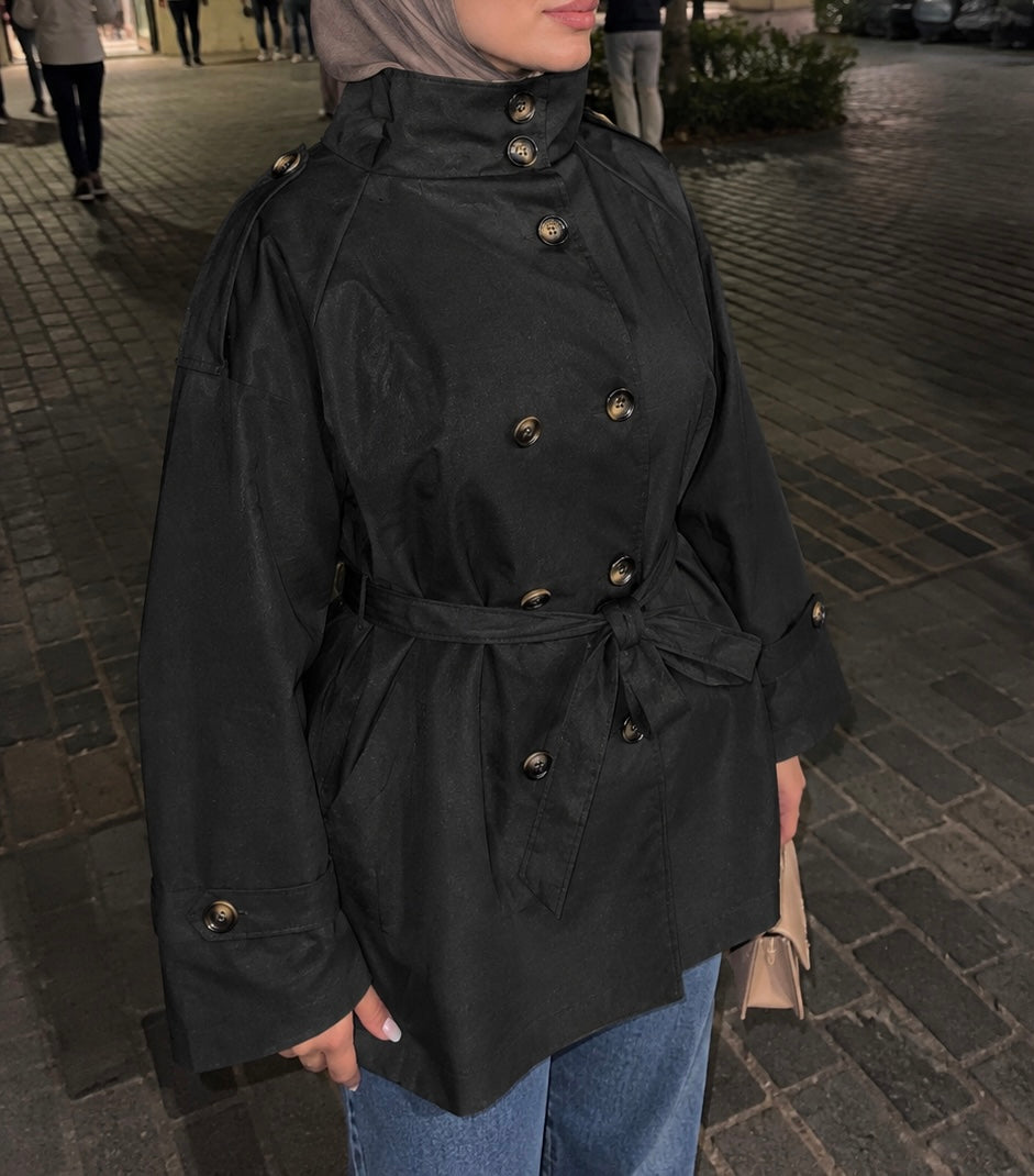 TRENCH COAT black