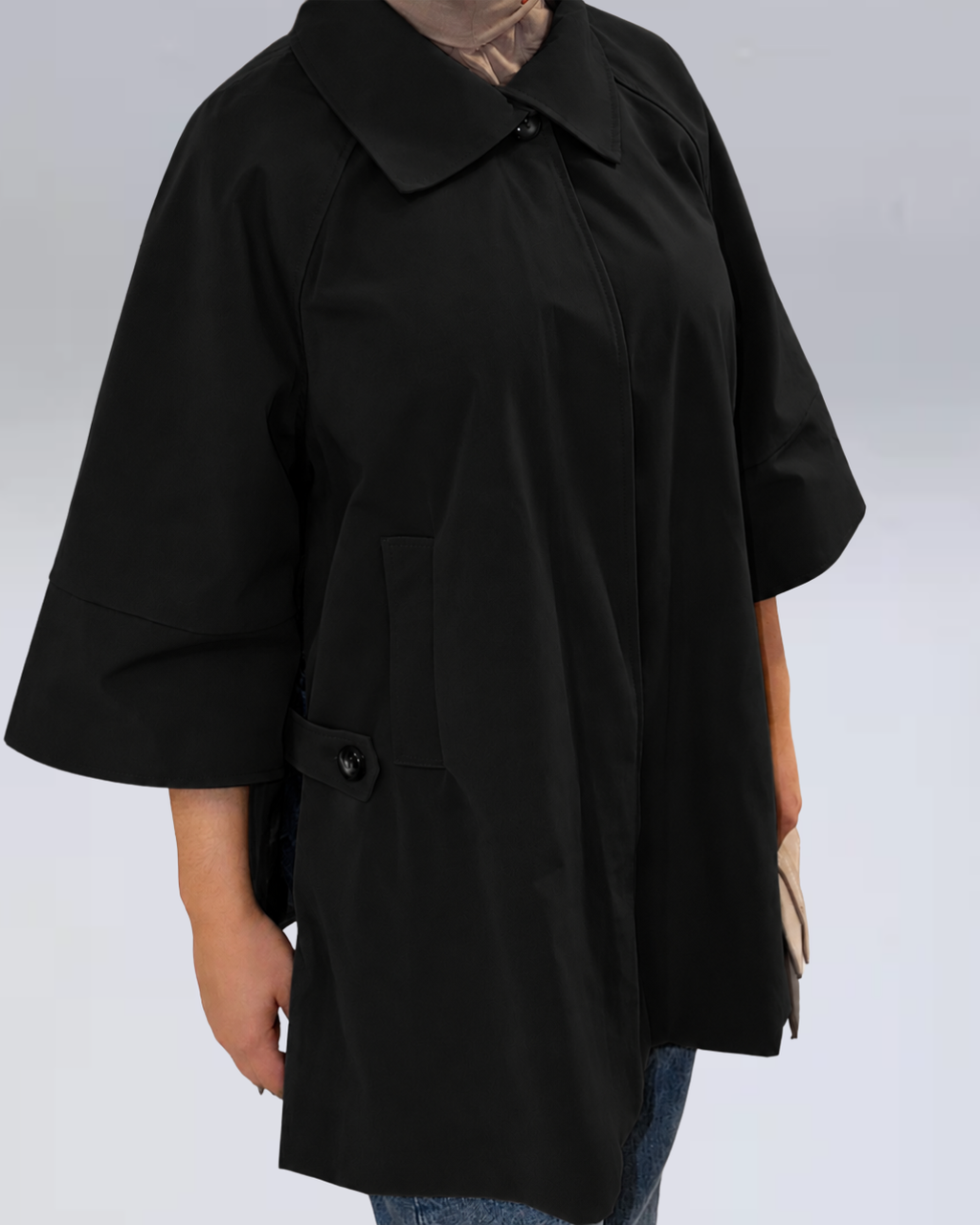 TRENCH SHORT black