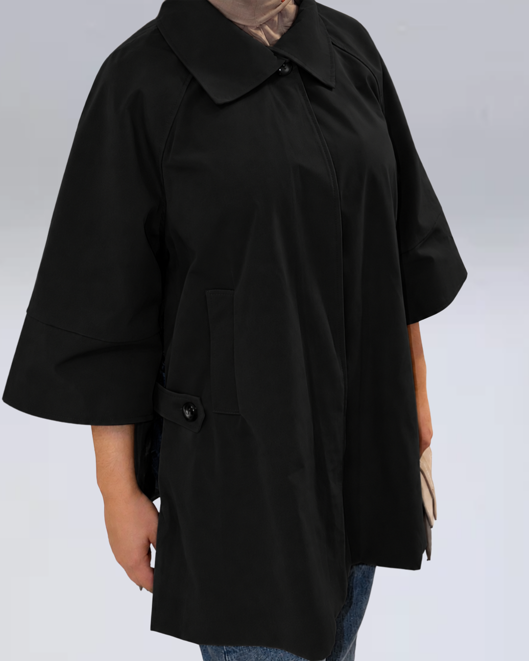TRENCH SHORT black
