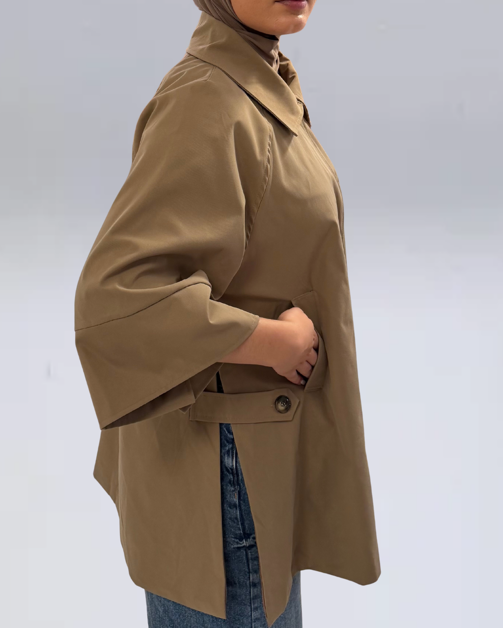 TRENCH SHORT camel